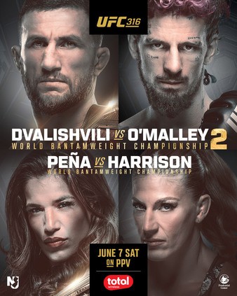 UFC 316: Dvalishvili vs. O'Malley 2 poster
