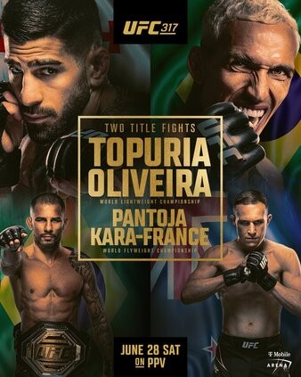 UFC 317: Topuria vs. Oliveira poster