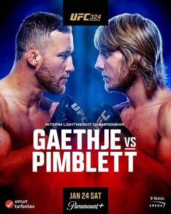 UFC 324: Gaethje vs. Pimblett poster