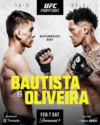 UFC Fight Night: Bautista vs. Oliveira poster
